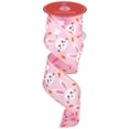 thumbnail image 2 of Northlight Easter Bunny Wired Spring Craft Ribbon - 2.5" x 10 Yards - Pink, 2 of 6