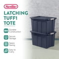 thumbnail image 3 of Sterilite Tuff1 30 Gallon Storage Tote Bin w/Latching Lid, Blue, 16 Pack, 3 of 9