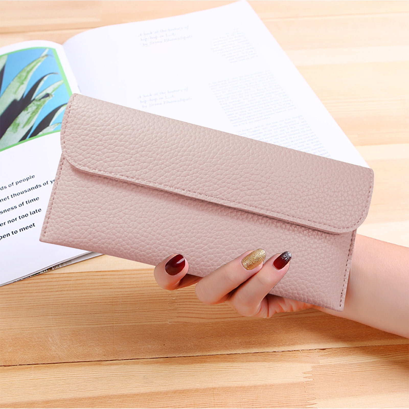 Womens Wallet With Slots Small Wallets For Women Bifold Slim Coin Purse  Zipper ID Card Holder Cute Heart Pattern Mini Storage Multifunction Bag 