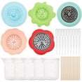 thumbnail image 1 of Kit de 70 piezas de suministros para arte de vertido de acrílico, 5 coladores para verter pintura, 5 tazas medidoras, 50 varillas de madera para mezclar, 10 goteros, 1 of 7