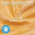 thumbnail image 7 of JAN & JUL Children's Waterproof Lightweight Rain-Pants with Adjustable Waist (Single-Layer: Soft Brown, Size 4T), 7 of 7