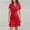 Red, variant on Naittoop Lapel V Neck Ribbed Knit Mini Dress for Women 2026 Slim Fitted Short Sleeve Pullover Sexy Bodycon Sweater Dresses