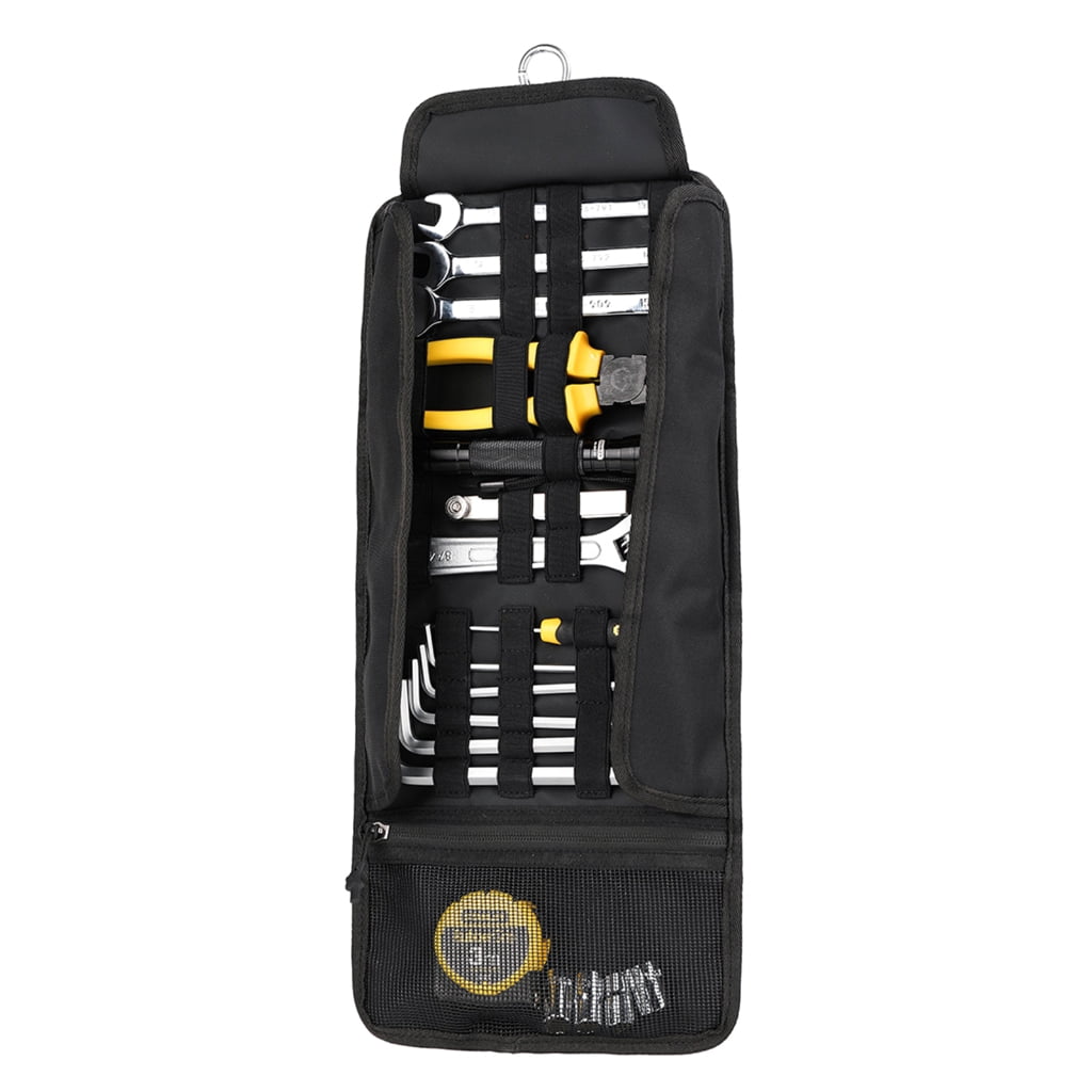 Yokua Motorcycle Tool Roll Bag Tool Small Tool Bag Wrench Organizer Pouch Wrap