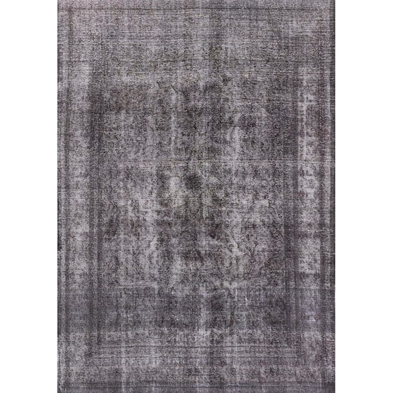 Ahgly Company Machine Washable Indoor Rectangle Industrial Modern Gray Area Rugs, 4' x 6'