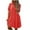 Red, variant on ShomPort Cotton Linen Casual Dress for Women Summer Loose Lapel Button Up Short Sleeve Midi Dresses