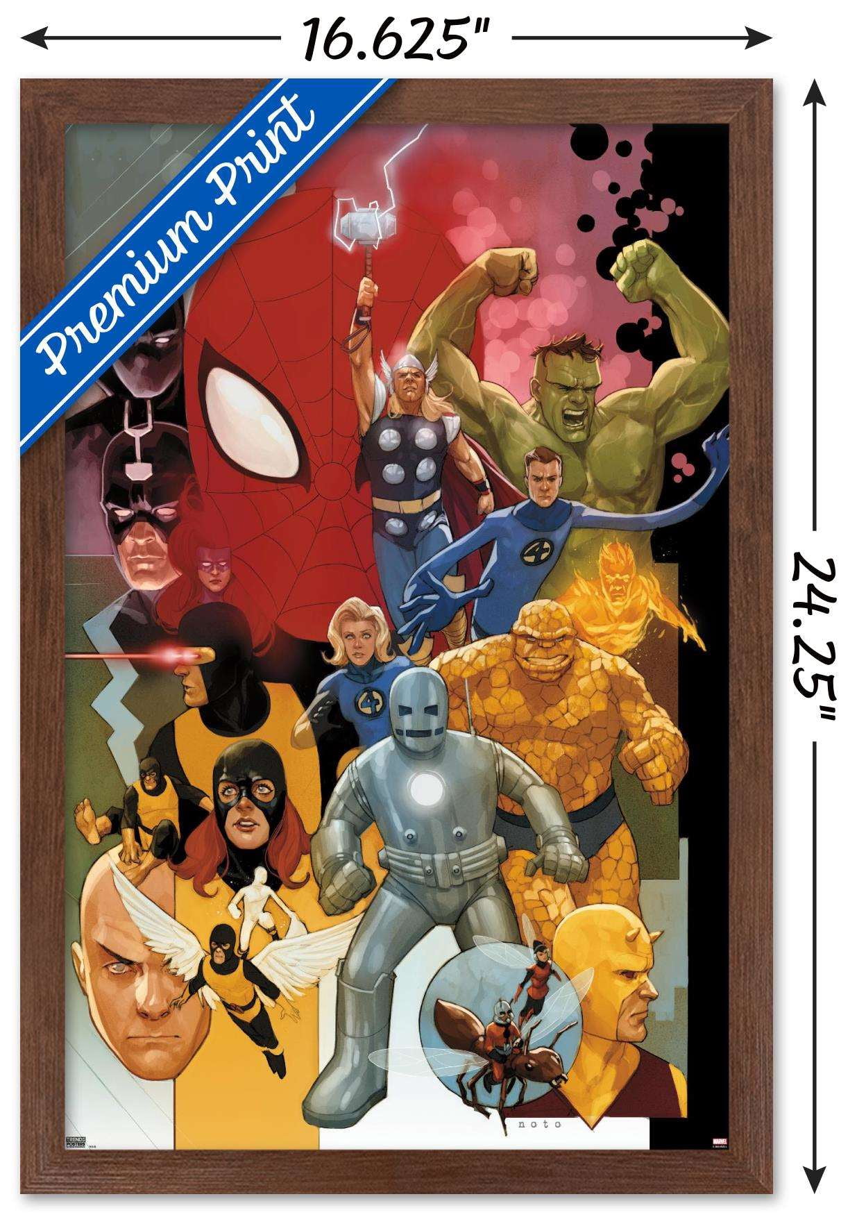 Marvel Comics - Marvel Universe - Noto Wall Poster, 14.725" x 22.375", Framed