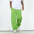 thumbnail image 6 of Mens Baggy Sweatpants Wide Leg Premium Lightweight Drawstring Pants Breathable Cotton Lounge Joggers with Pockets Green M, 6 of 6