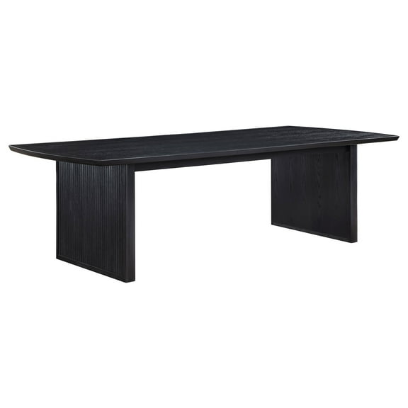 Jack 64-82 Inch Dining Table, Rectangular, Removable Extension Leaf, Black