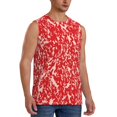 thumbnail image 2 of Bixox Men's Beef Printed Shirt Sleeveless Fitness Tank Top-X-Large, 2 of 5