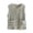 Green, variant on Women's Round Neck Snap Heart Embossed Fleece Gilet, Dual Hip Flap Pockets, Plush Soft Outer for Café Visits Beige M