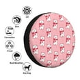 thumbnail image 4 of Sikiie pink Scarf bear PVC Leather Spare Tire Wheel Cover Spare Tire Cover, for Car Truck SUV Camper Trailer Universal Fit(14-17in)-15 inch, 4 of 6