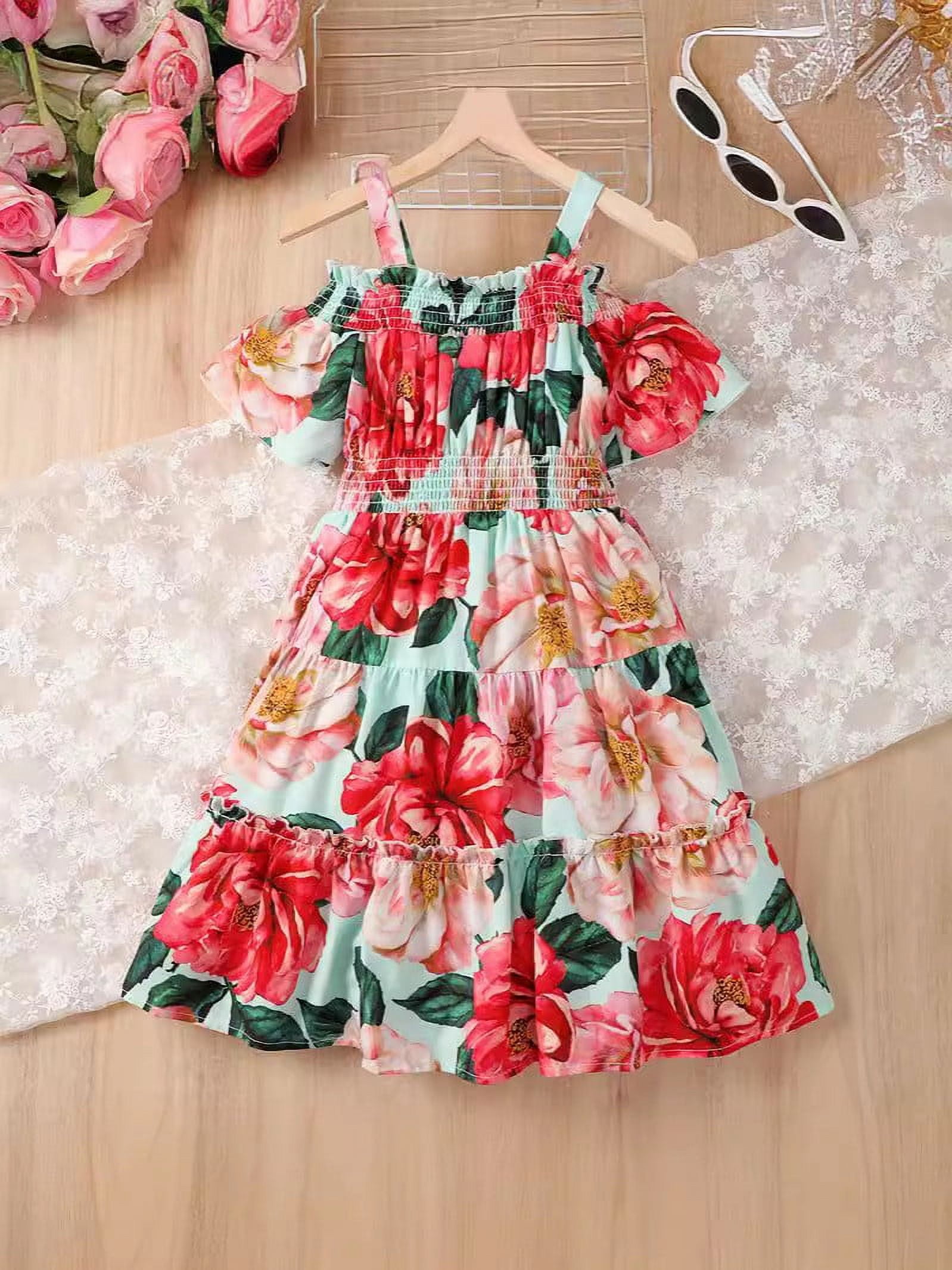 Robe Fleurie Pour Fille Taille 10/12 – Bleue, Style Bal Longue, Marque Faded Glory, Neuf Sans étiquettes