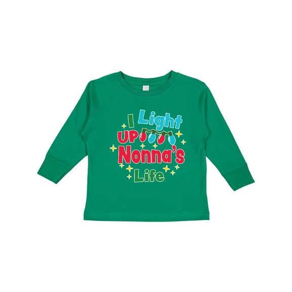Inktastic Christmas I Light up Nonna's Life Boys or Girls Long Sleeve Toddler T-Shirt