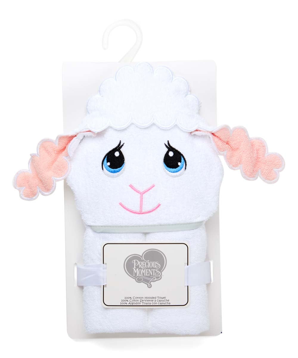 Precious Moments Cotton Hooded Towel - Lamb