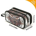 thumbnail image 3 of ALAZA Owl Pencil Case Bag 3 Compartment Pen Pouch Large Storage Holder Box Organizer, 3 of 8