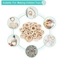 20Pcs Natural Wood Rings Unfinished Smooth Macrame Baby Teething Ring