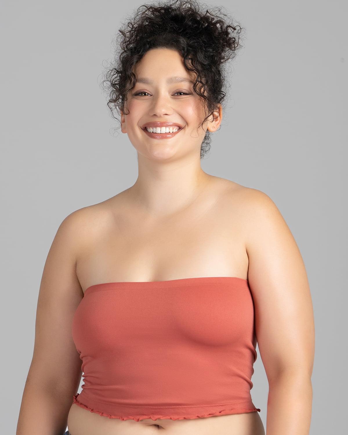 No Boundaries Women's Ruffle Bandeau, Sizes XS-3XL