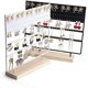 thumbnail image 5 of CHAO Organizador de joyas, 144 agujeros (negro) con base de madera, soporte para pendientes colgantes, 5 of 5