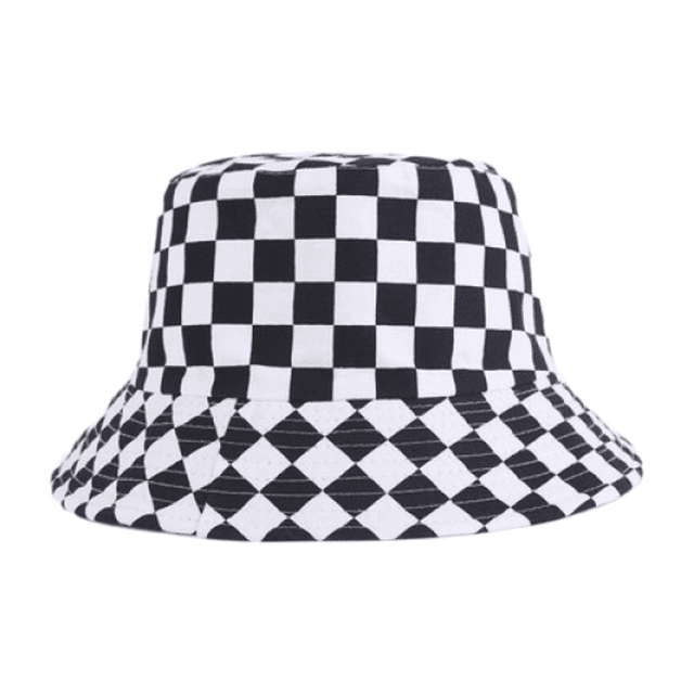 Sombreros de pescador reversibles para mujer, sombrero de viaje para playa, sombrero para el sol, gorra para exteriores, unisex, vaca, cebra, cuadrícula en blanco y negro, sombrero de