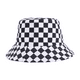 thumbnail image 1 of Sombreros de pescador reversibles para mujer, sombrero de viaje para playa, sombrero para el sol, gorra para exteriores, unisex, vaca, cebra, cuadrícula en blanco y negro, sombrero de, 1 of 5