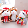 thumbnail image 4 of Jouets en Peluche Hamster Parlant Mignon, Jouets Électriques pour Enfants, Apprendre à Parler et Répéter Hamster, Poupée en Peluche Enregistrement de Noël, 4 of 4