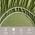 thumbnail image 3 of Clara Clark California King Sheets Set, Hotel Luxury 4 Piece Deep Pocket Sheets, Ultra Soft Microfiber Bed Sheets Set, Calla Green, 3 of 8