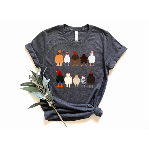 Chicken T-Shirt, Women Chicken Tee, Farmer Shirt, Love Chickens, Animal Shirt, Mothers Day Chicken Shirt, Chicken Lover Tee, Full Size S-5XL