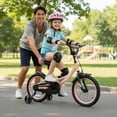 thumbnail image 5 of Costway 16 Inch Kids Bike Toddler Bicycle with Training Wheels, Dual Brakes, Adjustable Seat Pink, 5 of 11