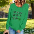 thumbnail image 4 of Craaazy Women's St Patricks Day Sweatshirts with Green Shamrock, 4 of 6