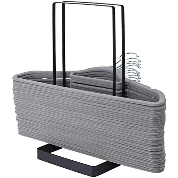 Hanger Organizer,Holds up 80 Wire Hanger,Black Carbon Steel Clothes Hanger Storage Rack Holder for Adult or Child