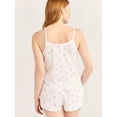 thumbnail image 4 of Joyspun Women's Jersey Picot Cami Top and Shorts Pajama Set, 2-Piece, Sizes XS-3X, 4 of 6