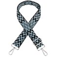 thumbnail image 1 of Sangle d'Épaule Grand Réglable Ceinture de Remplacement Sac à Main en Toile, Bleu Argent Fermoir, 1 of 7
