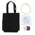 thumbnail image 2 of Kit Canvas Bag Embroidery Kit with Pattern Embroidery Hoops Color Threads Arts DIY Crafts Kits for Beginners, 2 of 7