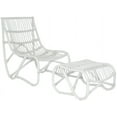 thumbnail image 2 of Safavieh Shenandoah Indoor/Outdoor Mid-Century Rattan Accent Chair, White, 2 of 6