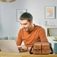 thumbnail image 2 of EeaseMX Bolso de hombro para hombre, de gran capacidad, estilo horizontal, de un solo hombro., 2 of 8