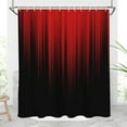 thumbnail image 2 of Red and Black Shower Curtain Ombre Vintage Burgundy Standard Stripe Pattern Gradient Dark Simple Style Elegant Extra Wide Home Bathroom Decor Bathtub Set, 72x72, Modern, 2 of 6