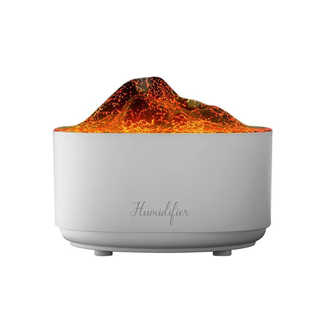 Volcano Aromatherapy Humidifier, 1.5L Multi-function Diffuser with Colorful Night Lights, USB Powered Oil Diffuser for Relaxation, Moisturizing & Aromatherapy for Bedroom & Office