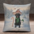thumbnail image 2 of Hello Winter Vintage Labrador Retriever Enjoys Snowy Day with Snowman Pillowcase Double Sided Lab Dog Lover Gifts Pillow Case Covers - 12019, 2 of 3