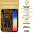 thumbnail image 7 of Case Yard Wooden Case for iPhone-X Soft TPU Silicone cover Slim Fit Shockproof Wood Protective Phone Cover for Girls Boys Men and Women Supports Wireless Charging Peaky Eye Design, 7 of 7