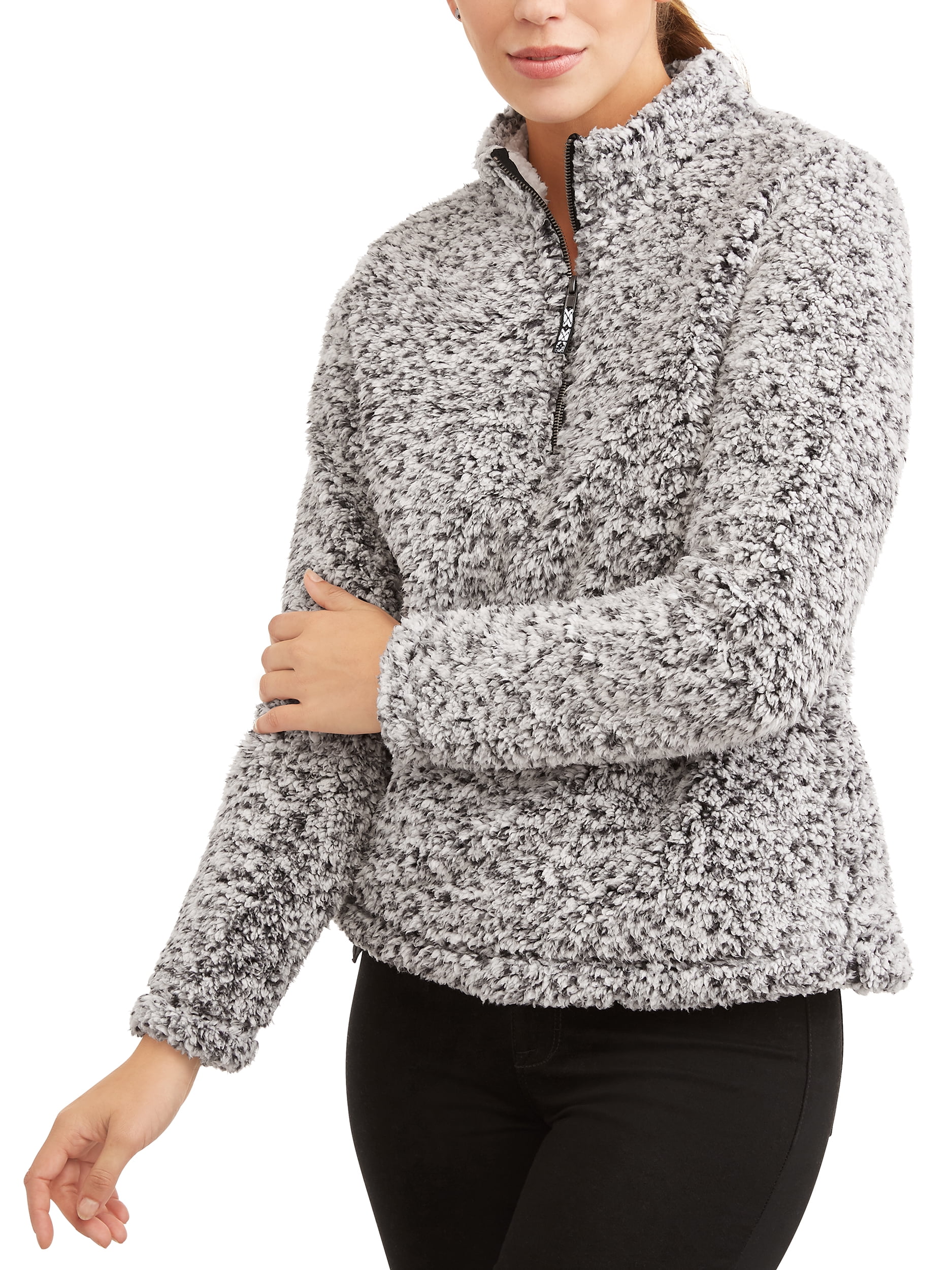 walmart fuzzy pullover quarter zip
