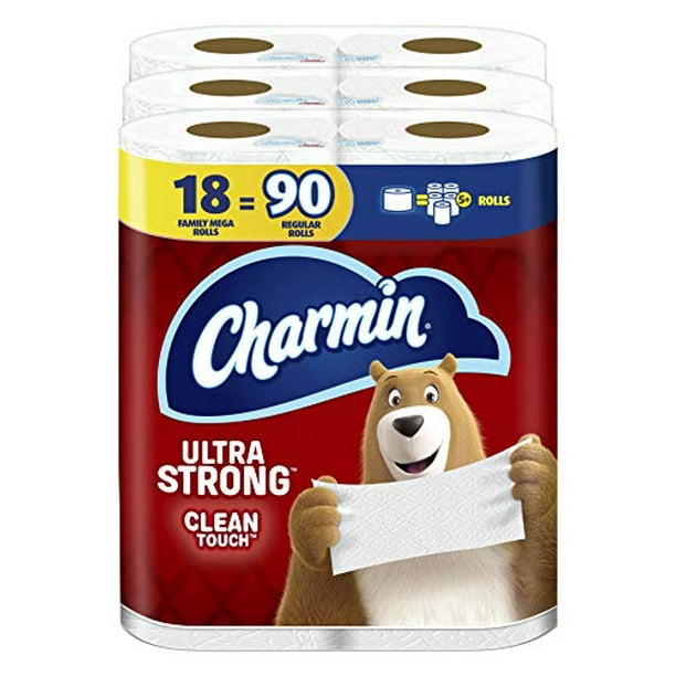 Charmin Ultra Strong Clean Touch Toilet Paper, 18 Family Mega Rolls