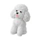 thumbnail image 4 of Estatua de perro sentado, decoración para interiores y exteriores, coleccionable, bonito cachorro de jardín. Blanco, 4 of 9