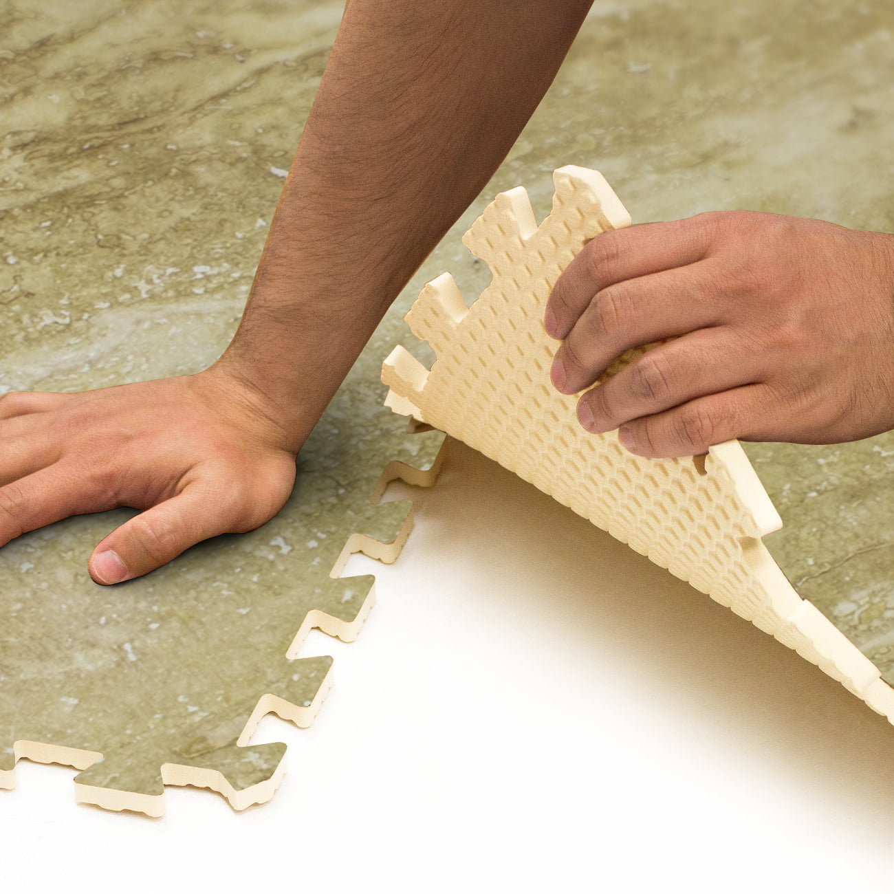 32 Pcs Wood Grain Mats Foam Tiles Interlocking Foam Floor Mats for Kids  Adults Playroom Bedroom Farmhouse Flooring, 11.8 x 11.8 Inch(Gray)