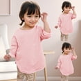 thumbnail image 2 of LZHGirlshop 2PC Toddler Long Sleeve Shirt Soft Undershirts Base Layer Basic T Shirt Tees Casual Solid Daily Clothes,2PC Pink,18-24M, 2 of 6