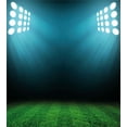 thumbnail image 3 of Digital Duvet Cover Set, Night at Stadium with Reflections on Grass Champion Show Performance Image, Decorative 3 Piece Bedding Set with 2 Pillow Shams, Calking Size, Forest Green Teal, by Ambesonne, 3 of 3