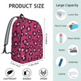 thumbnail image 5 of Black and Pink Leopard Print Backpack for School, Cute School Bag with Adjustable Shoulder Straps and Padded Back, 15.7"x11.8"x5.5", 5 of 5