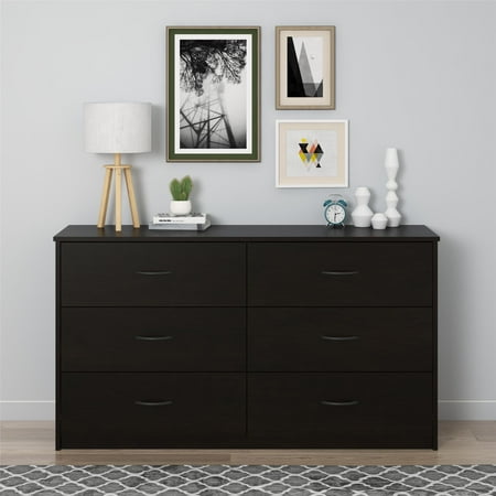 Mainstays 6 Drawer Dresser Dark Russet Cherry Walmart Com