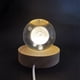 thumbnail image 4 of Lámpara de mesa con bola de cristal y luz nocturna con base de madera para decoración del hogar (125 mm cálido), 4 of 4