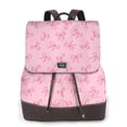 thumbnail image 1 of Gaeub Sac à Dos en Cuir Imprimé Nœuds Roses pour Femmes, Sac à Dos de Voyage pour Ordinateur Portable, Sac à Dos en Cuir à la Mode pour Dames, Sac à Dos en Cuir à Cordon pour Hommes, 1 of 4