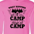 thumbnail image 4 of Inktastic What Happens at Camp Stays at Camp with Tent and Woods Long Sleeve T-Shirt, 4 of 5